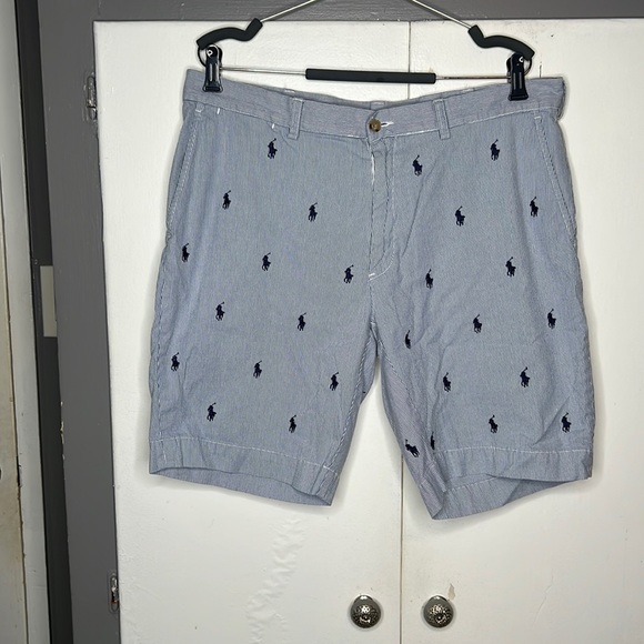 Polo Ralph Lauren bermuda shorts size 36 pinstripes pony - Picture 1 of 7